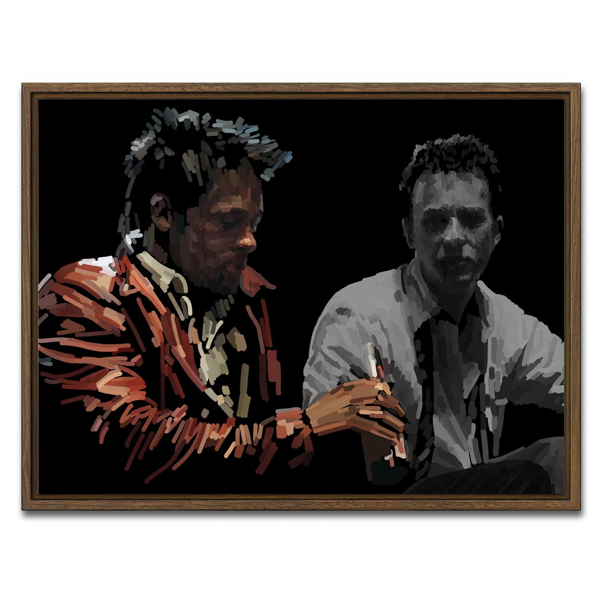 AUTO-MOCKUP WHITE | Jack and Tyler | 1 Piece | Walnut Framed Canvas | group=4x3