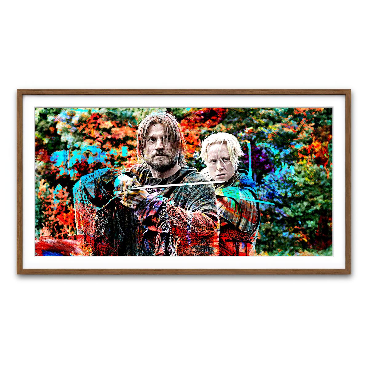 Framed Print 2x1 Walnut