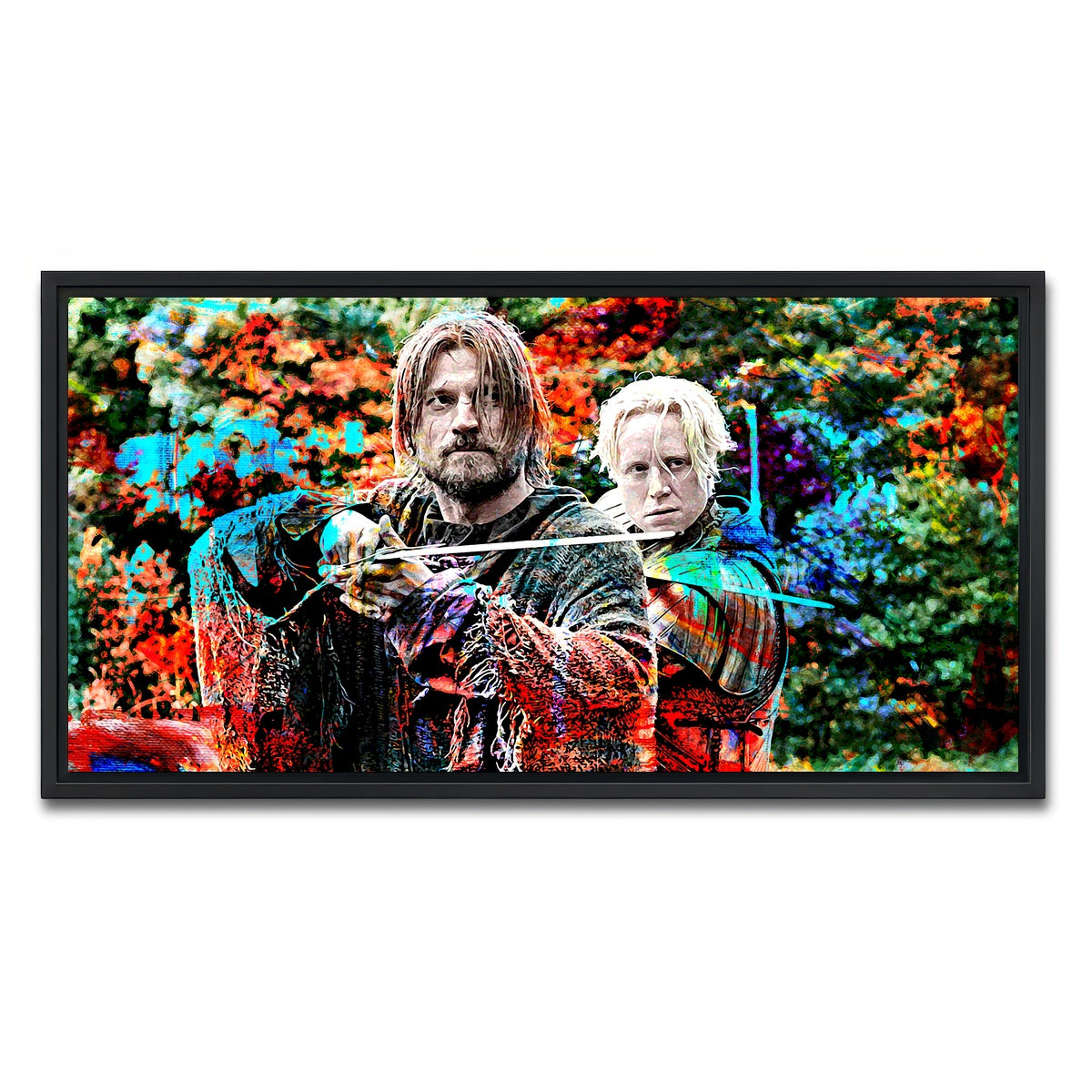 AUTO-MOCKUP WHITE | Jaime and Brienne | 1 Piece | Black Framed Canvas | group=2x1