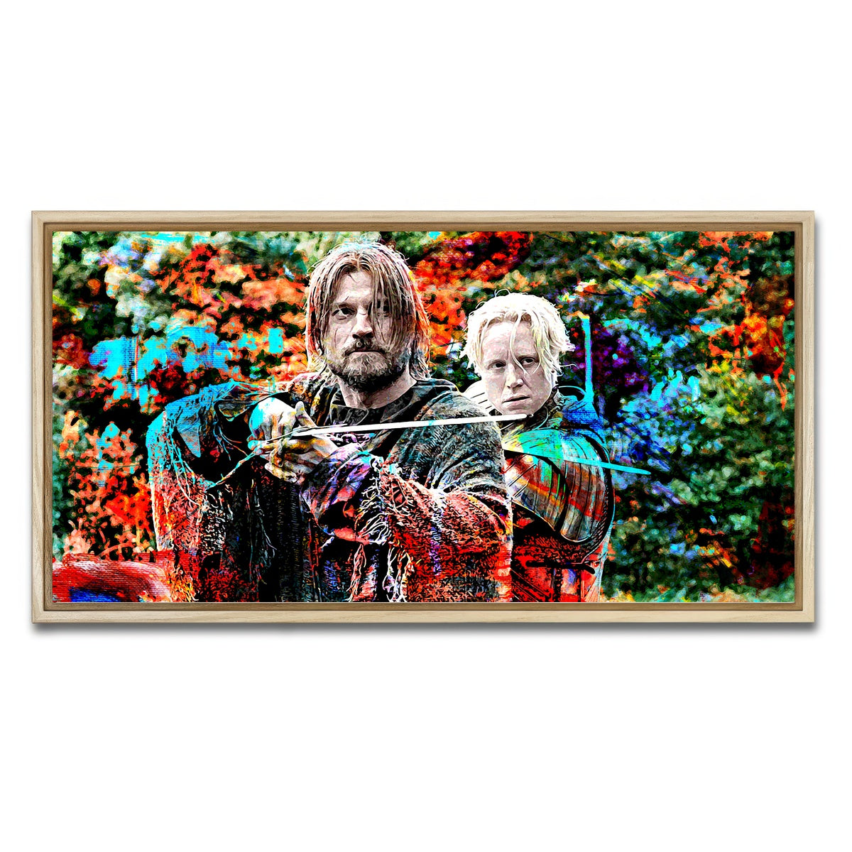 AUTO-MOCKUP WHITE | Jaime and Brienne | 1 Piece | Natural Framed Canvas | group=2x1