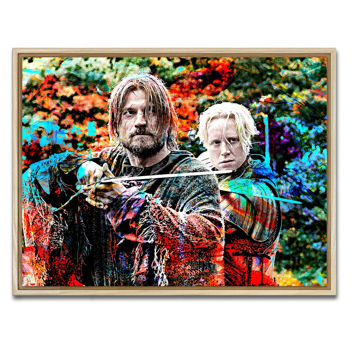 AUTO-MOCKUP WHITE | Jaime and Brienne | 1 Piece | Natural Framed Canvas | group=4x3
