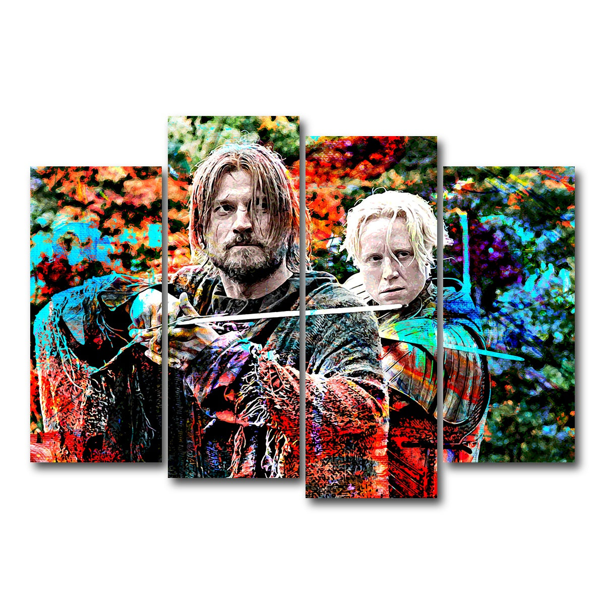 AUTO-MOCKUP WHITE | Jaime and Brienne | 4 Piece | Gallery Wrap Canvas | group=4_normal