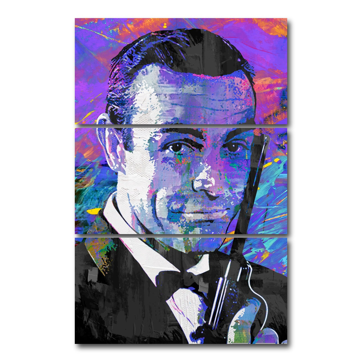 AUTO-MOCKUP WHITE | James Bond Original | 3 Piece | Gallery Wrap Canvas | group=12x24_stacked