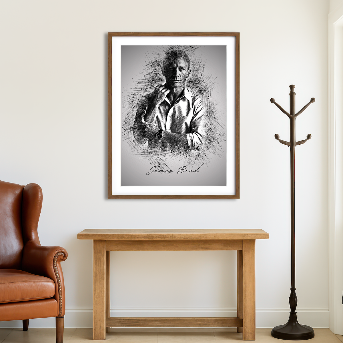 AUTO-MOCKUP ROOM | James Bond Sleeves Wall Art