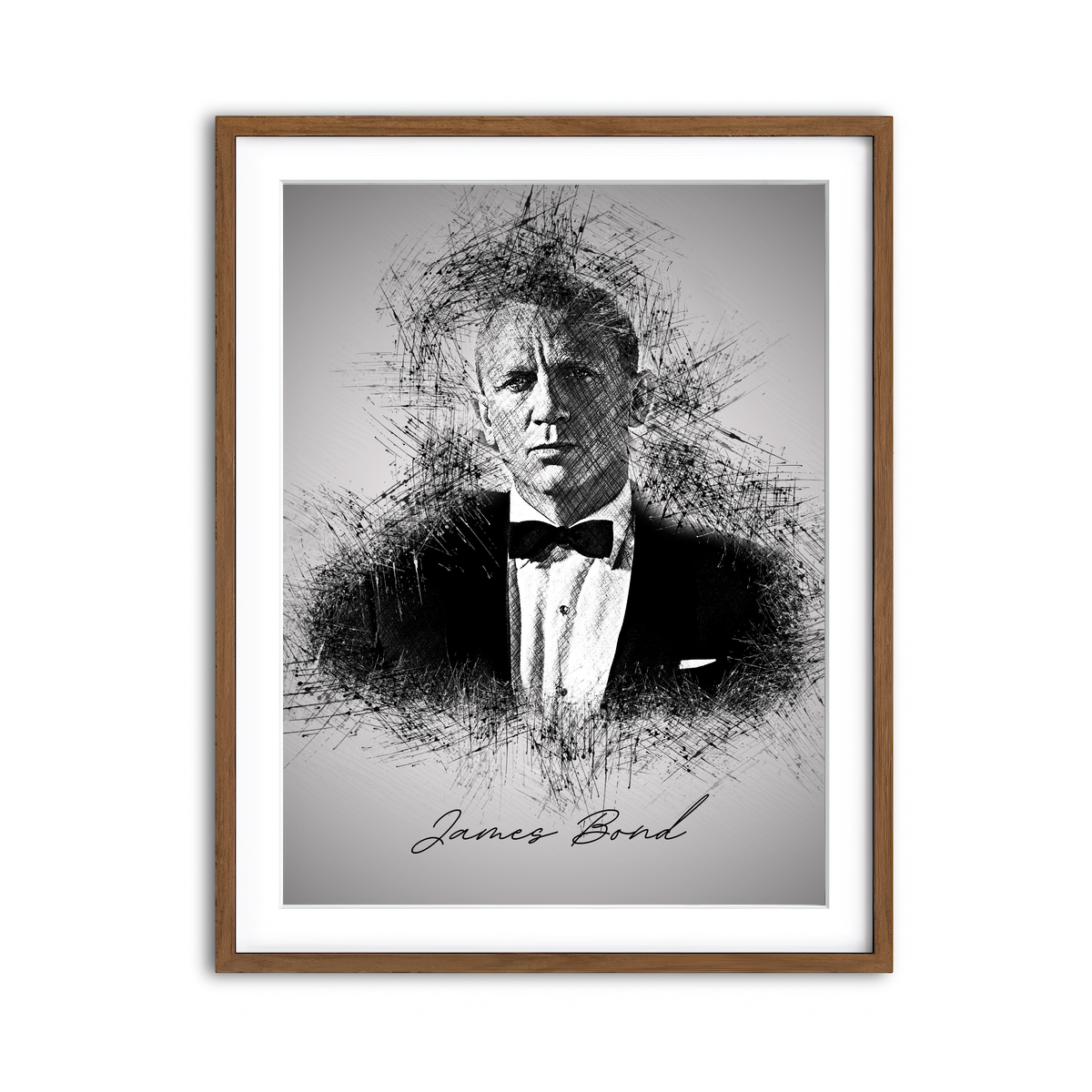 Framed Print 3x4 Walnut