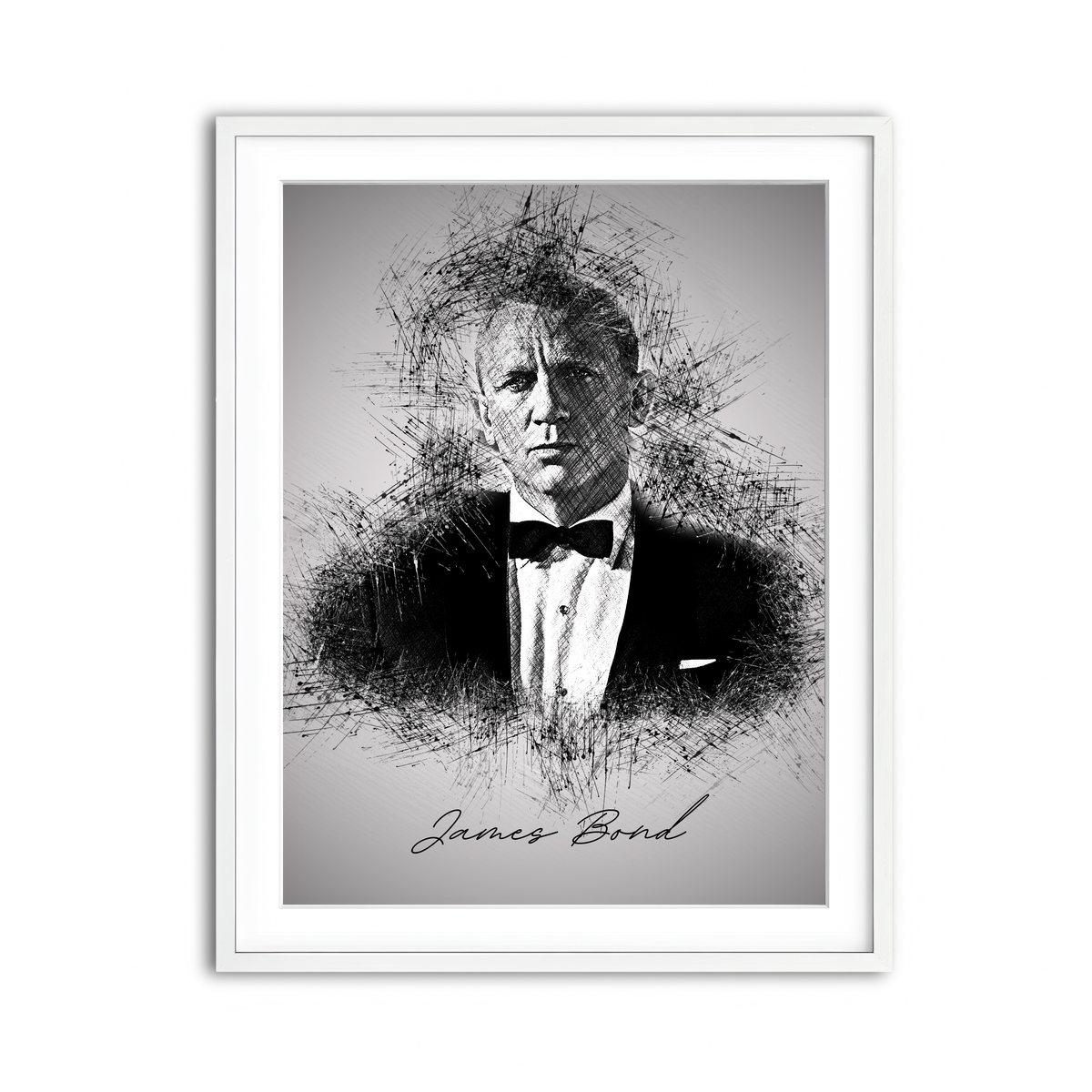 Framed Print 3x4 White