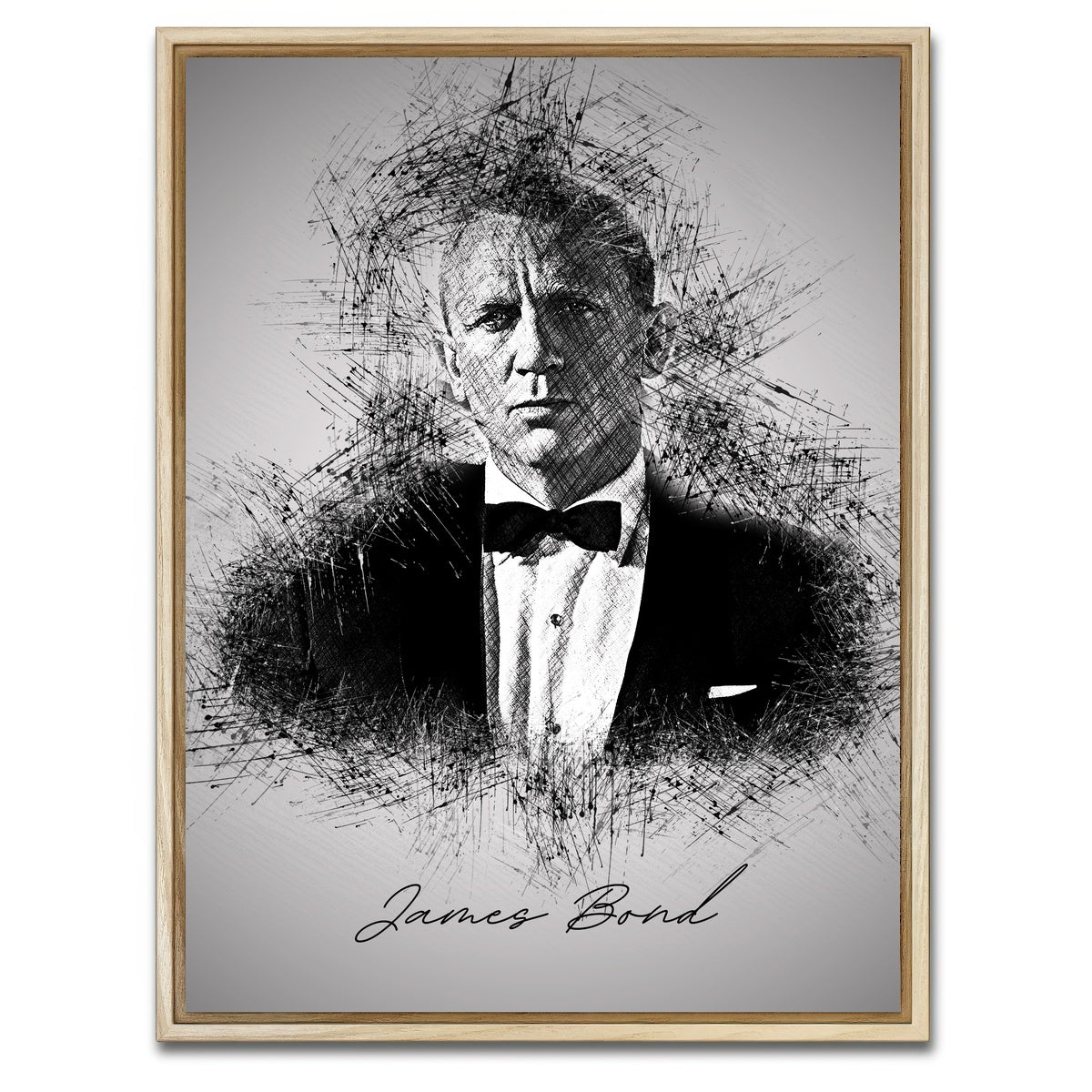 AUTO-MOCKUP WHITE | James Bond Tux | 1 Piece | Natural Framed Canvas | group=3x4