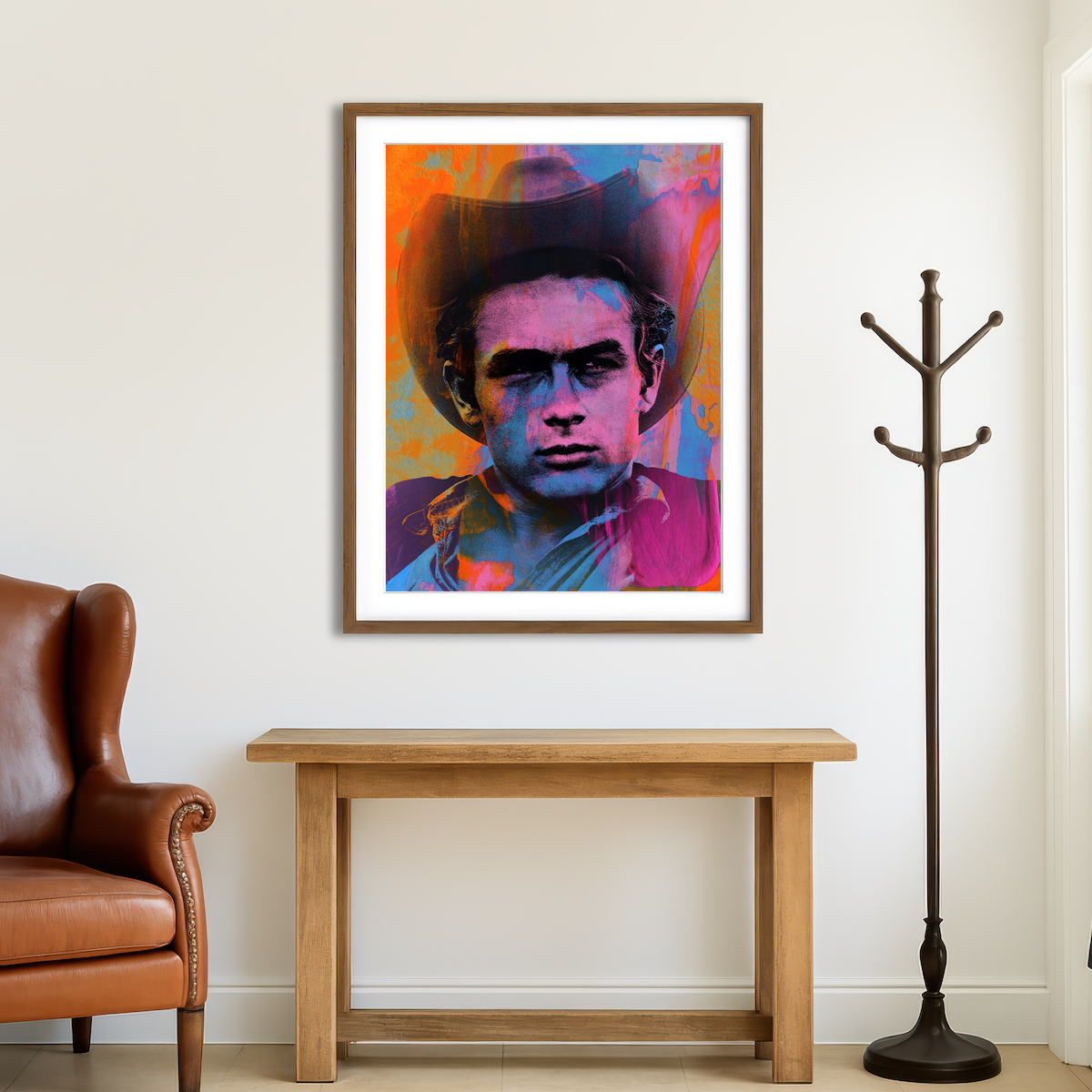 AUTO-MOCKUP ROOM | James Dean Cowboy Wall Art