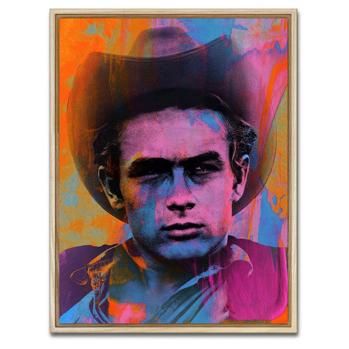 AUTO-MOCKUP WHITE | James Dean Cowboy | 1 Piece | Natural Framed Canvas | group=3x4
