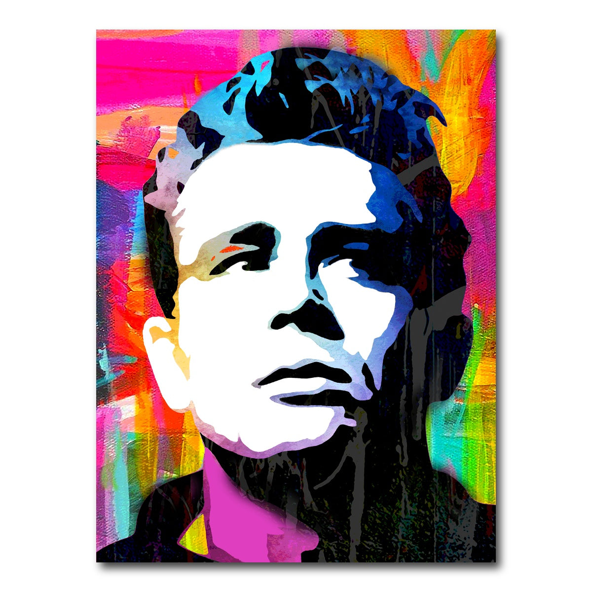 AUTO-MOCKUP WHITE | James Dean Portrait | 1 Piece | Gallery Wrap Canvas | group=3x4
