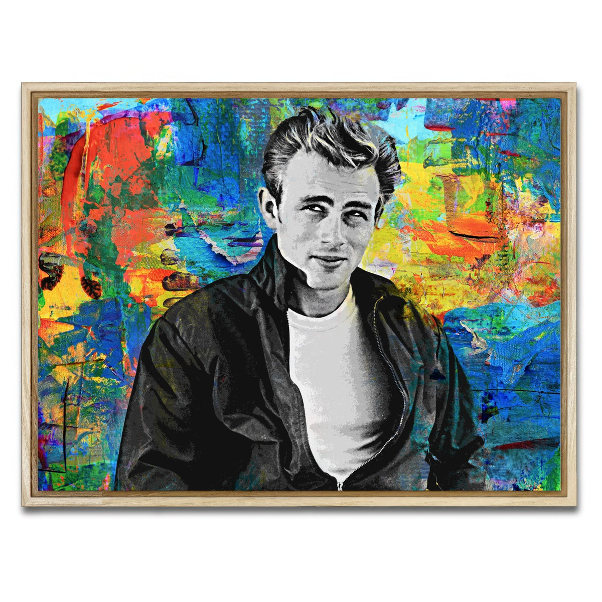 AUTO-MOCKUP WHITE | James Dean | 1 Piece | Natural Framed Canvas | group=4x3