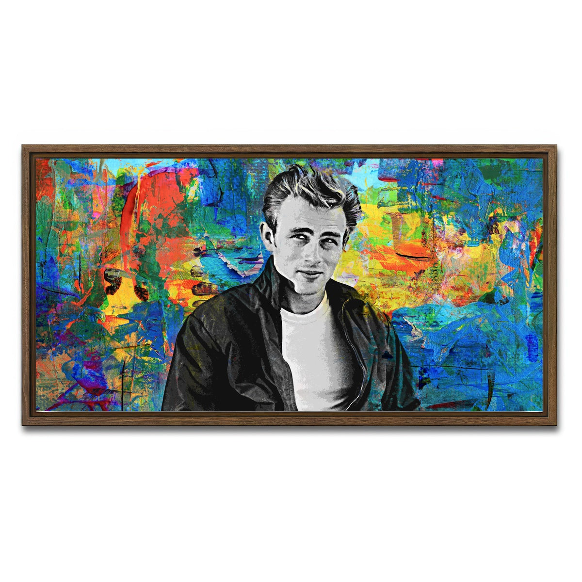 AUTO-MOCKUP WHITE | James Dean | 1 Piece | Walnut Framed Canvas | group=2x1