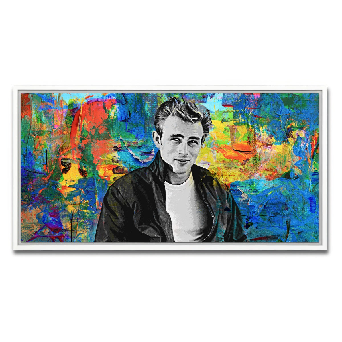 AUTO-MOCKUP WHITE | James Dean | 1 Piece | White Framed Canvas | group=2x1