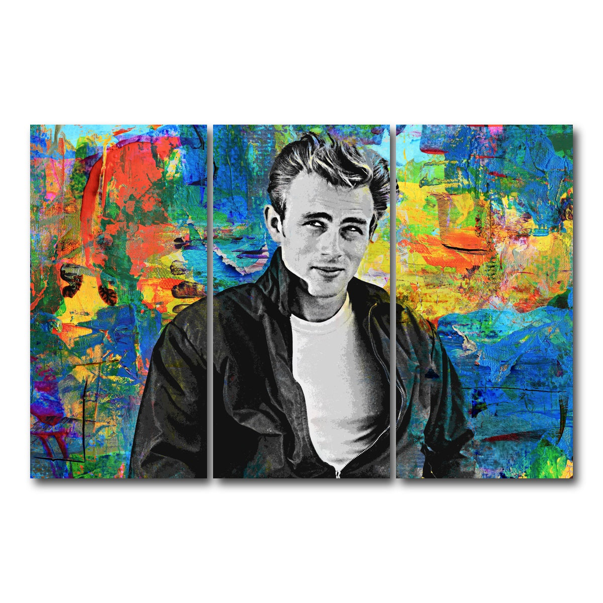 AUTO-MOCKUP WHITE | James Dean | 3 Piece | Gallery Wrap Canvas | group=12x24