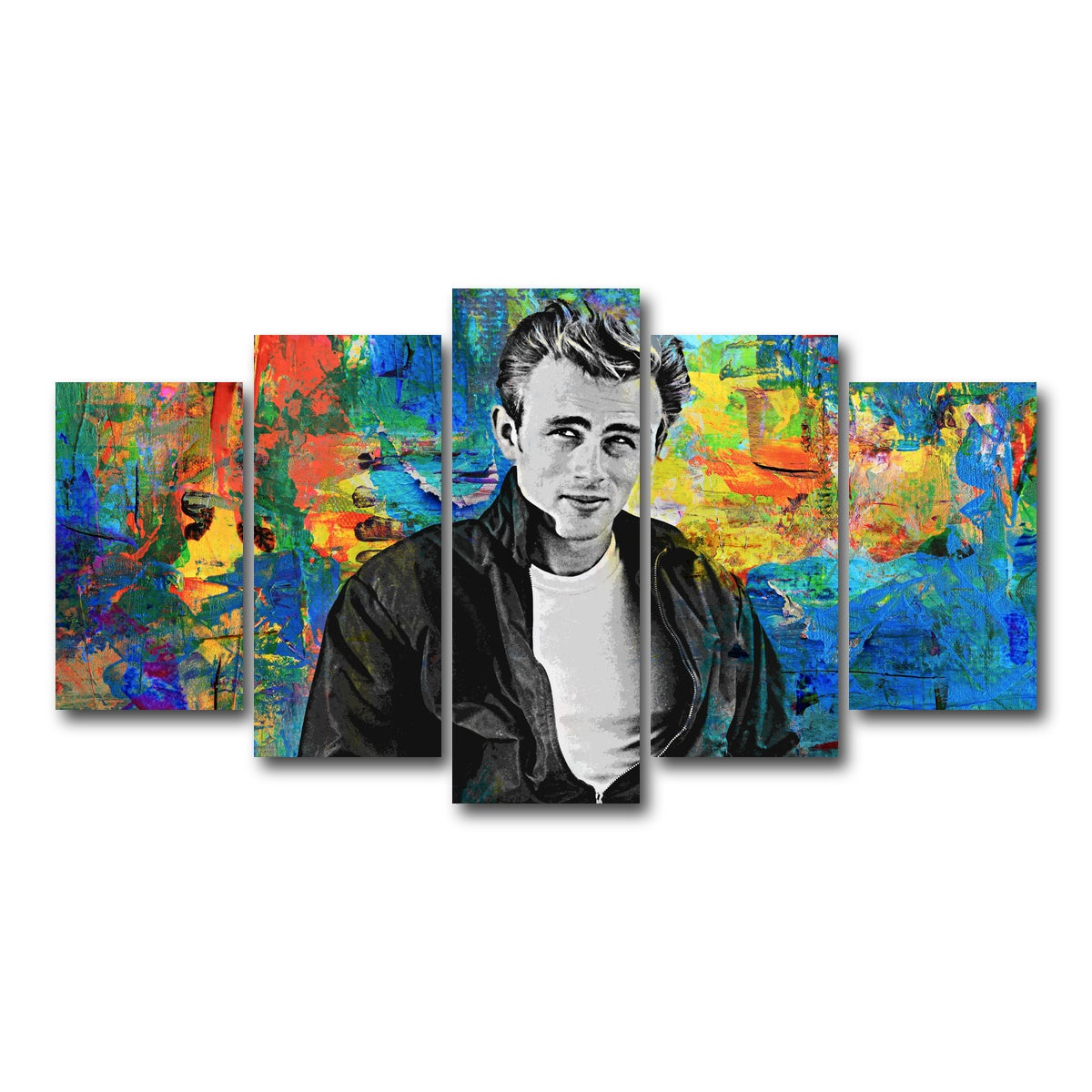 AUTO-MOCKUP WHITE | James Dean | 5 Piece | Gallery Wrap Canvas | group=5_normal