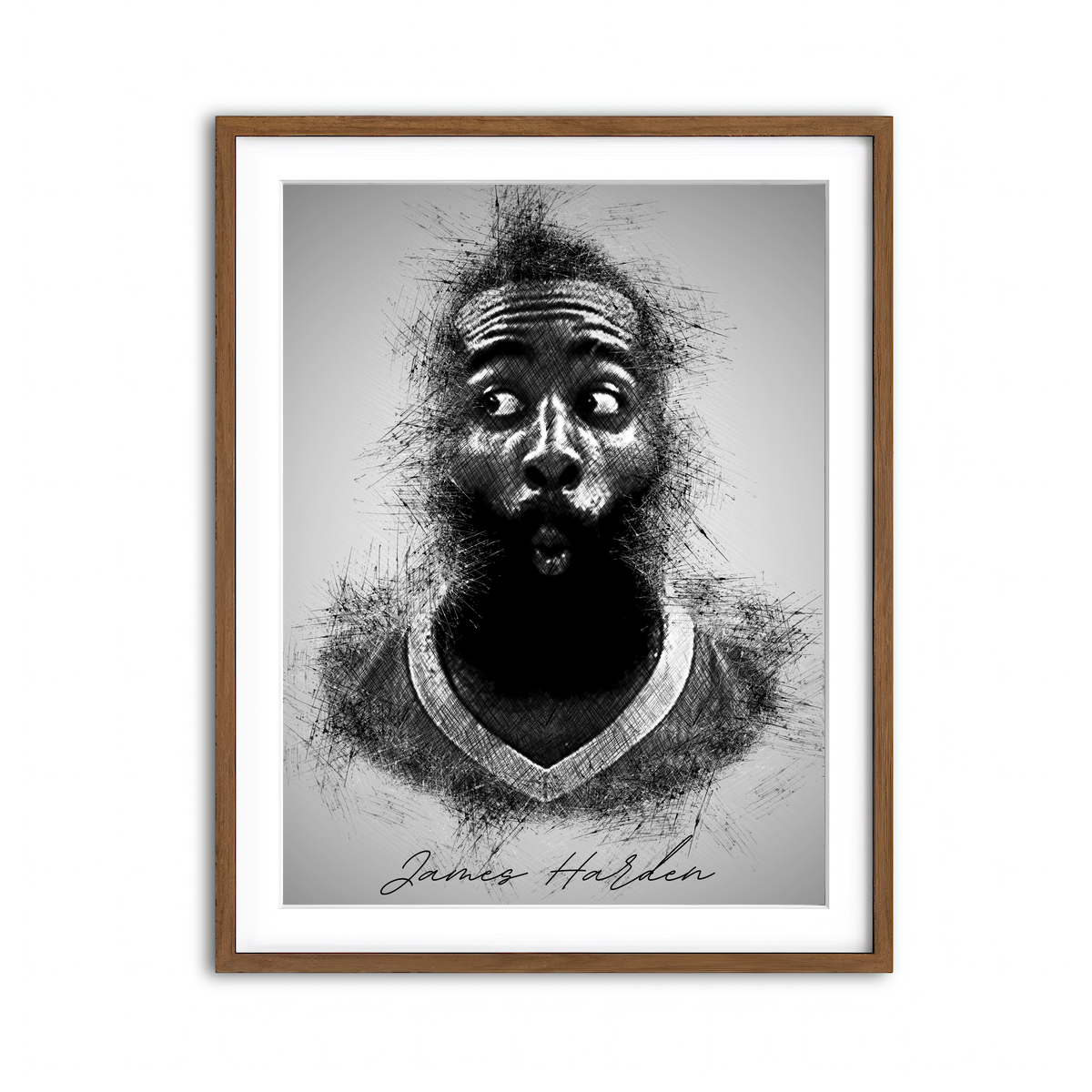 Framed Print 3x4 Walnut