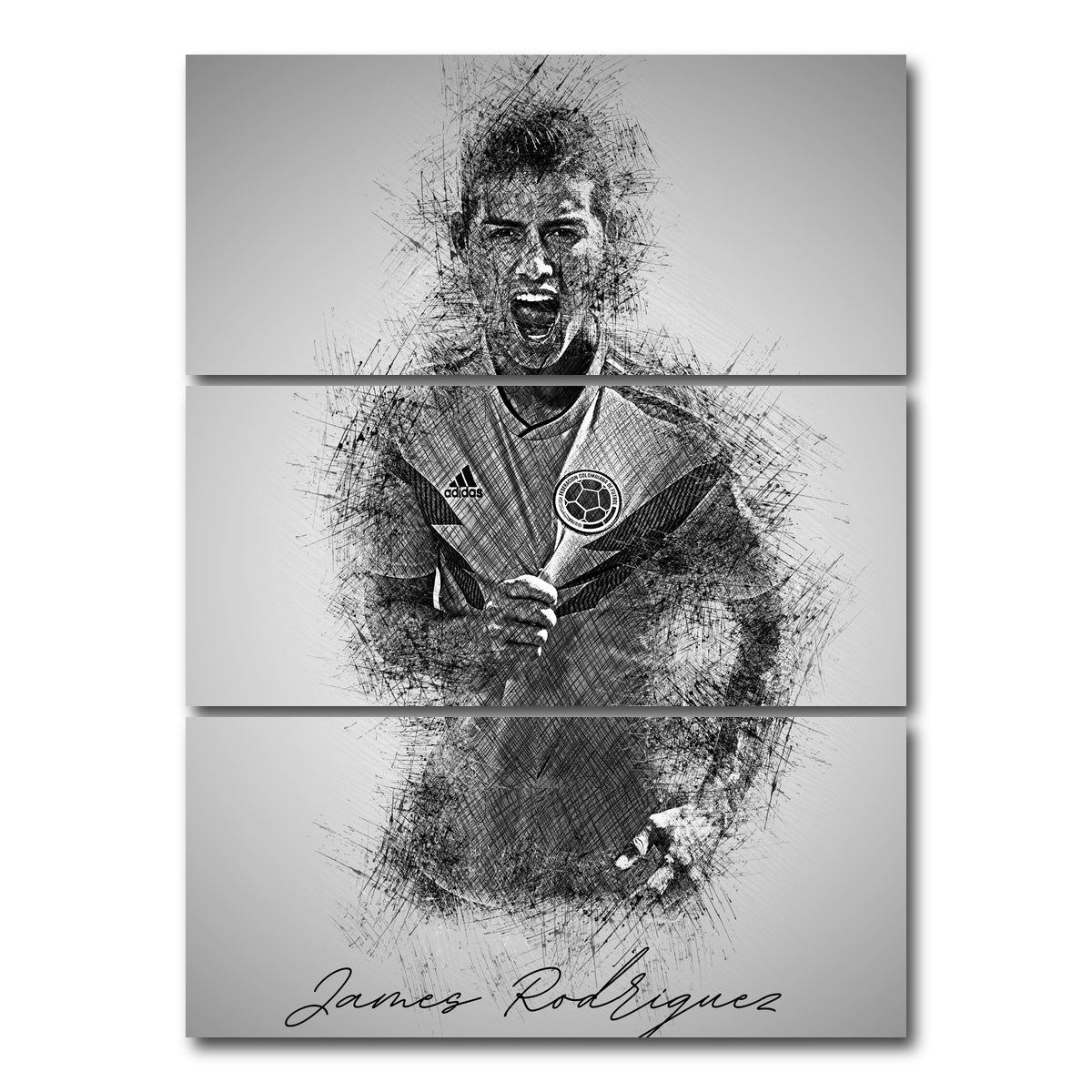 AUTO-MOCKUP WHITE | James Rodriguez | 3 Piece | Gallery Wrap Canvas | group=8x18_stacked