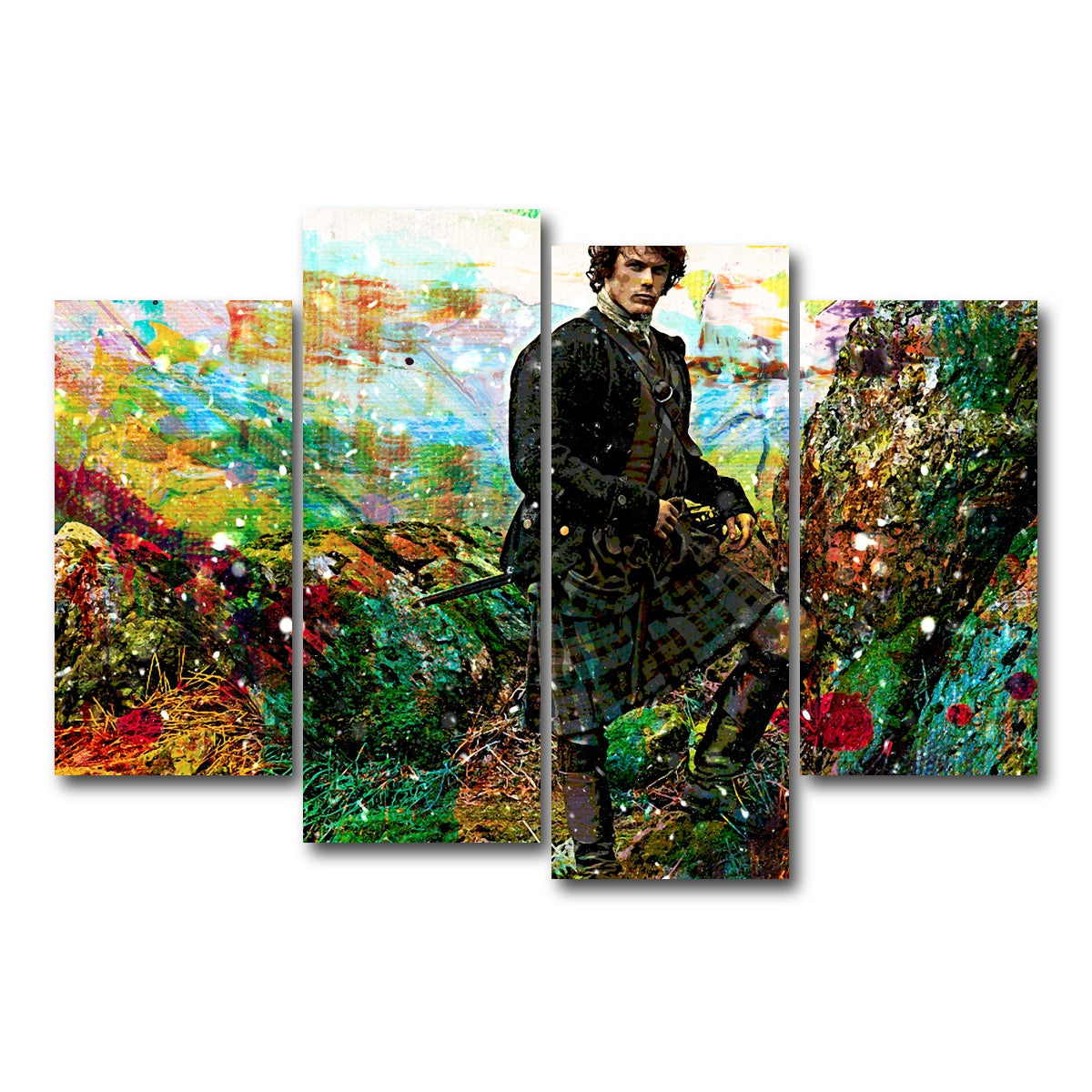 AUTO-MOCKUP WHITE | Jamie Fraser | 4 Piece | Gallery Wrap Canvas | group=4_short