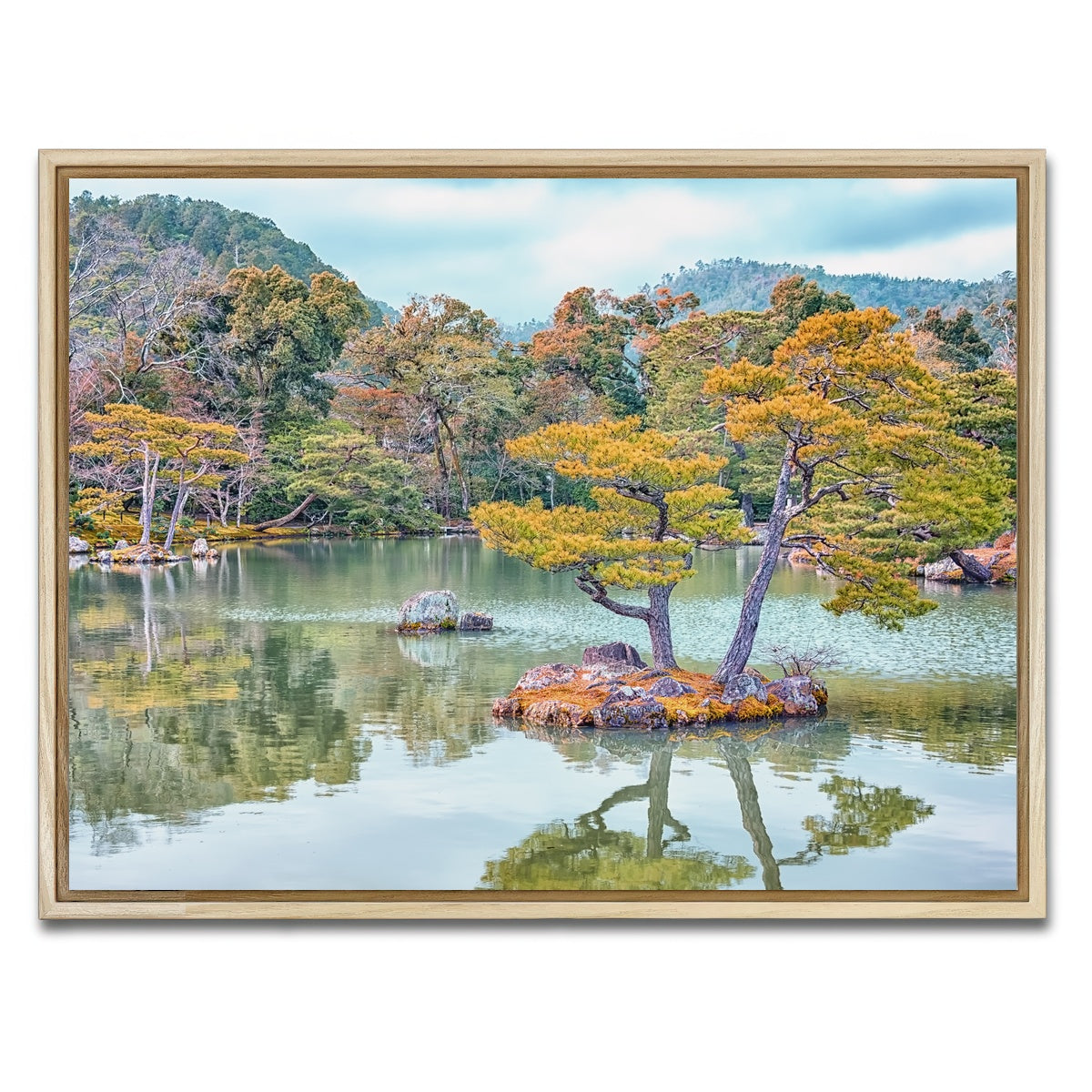 AUTO-MOCKUP WHITE | Japanese Garden | 1 Piece | Natural Framed Canvas | group=4x3