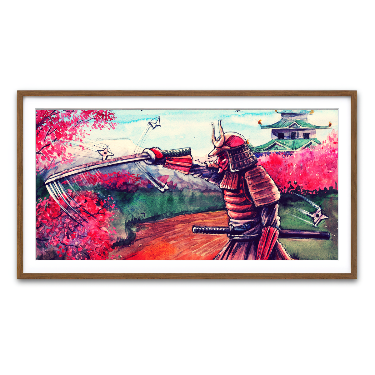 Framed Print 2x1 Walnut