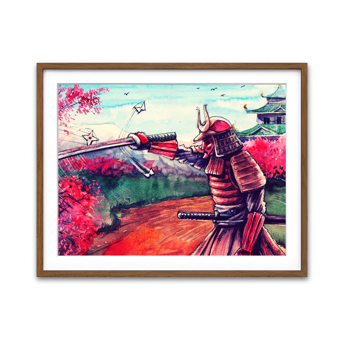 Framed Print 4x3 Walnut