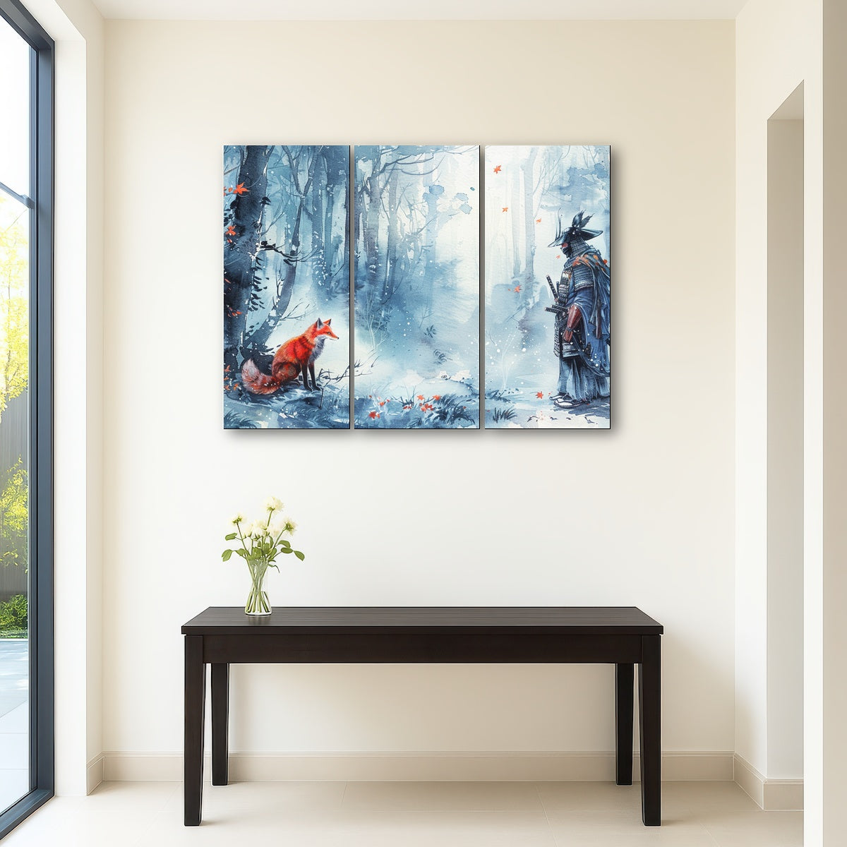 AUTO-MOCKUP ROOM | Japanese Samurai and red fox