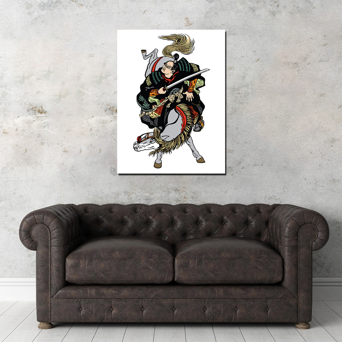 Japanese Samurai Horseman Wall Art