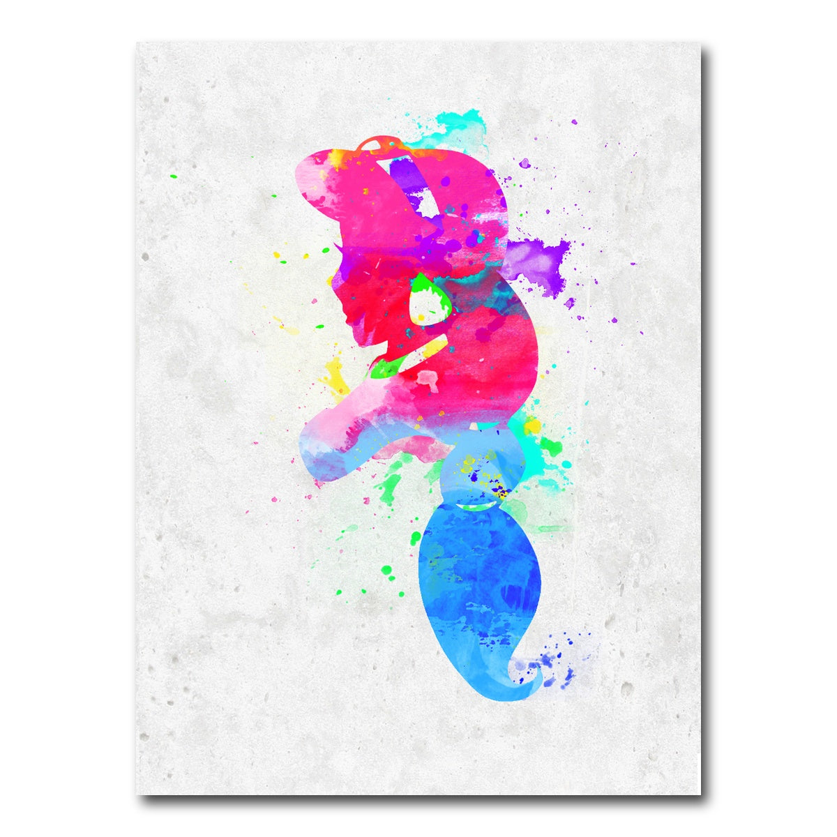 AUTO-MOCKUP WHITE | Jasmine Watercolour Splash Art | 1 Piece | Gallery Wrap Canvas | group=3x4