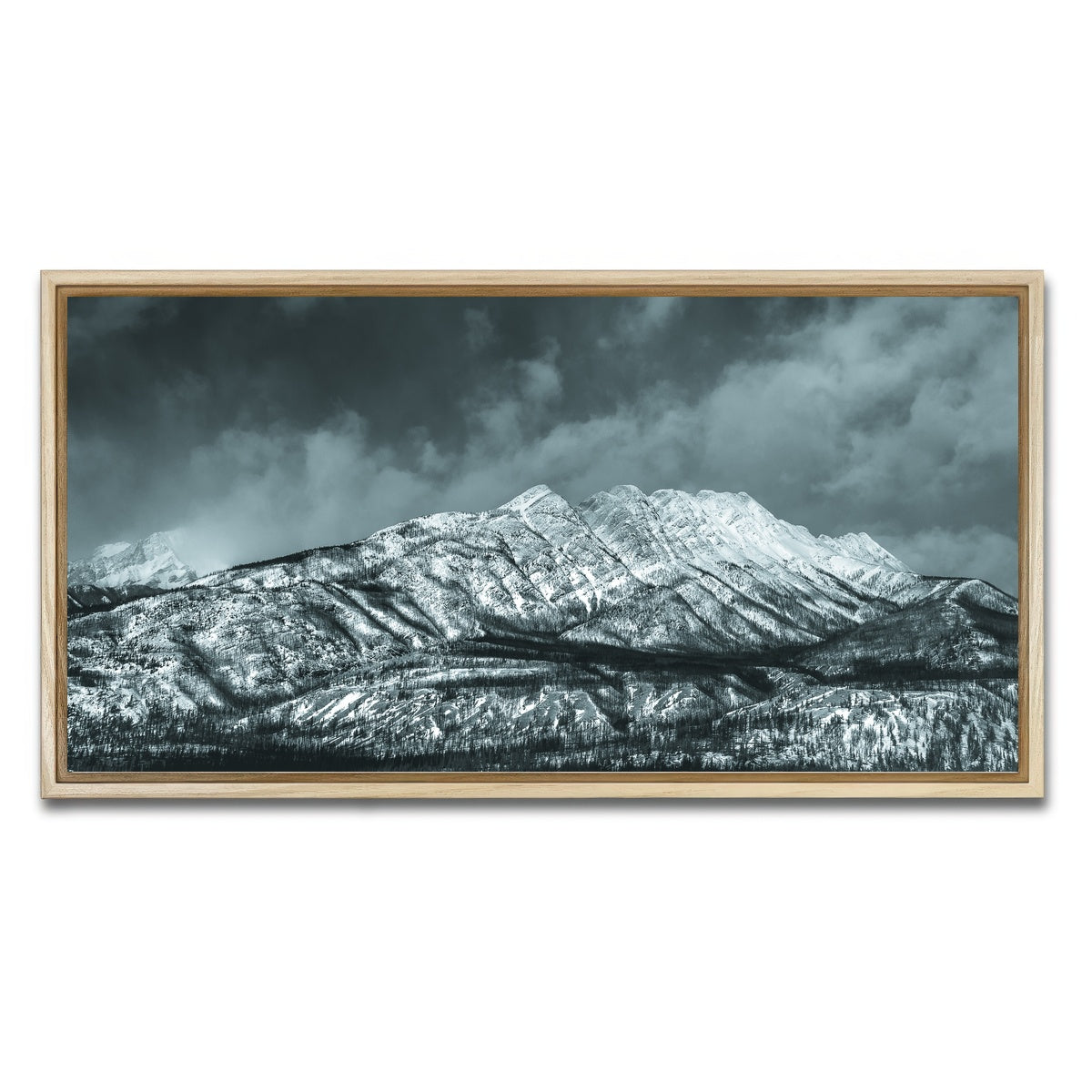 AUTO-MOCKUP WHITE | Jasper National Park Canada 1 | 1 Piece | Natural Framed Canvas | group=2x1