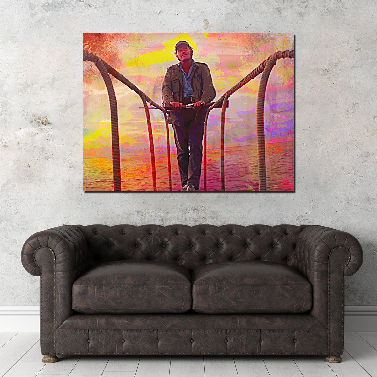 Jaws Quint Sunset Wall Art