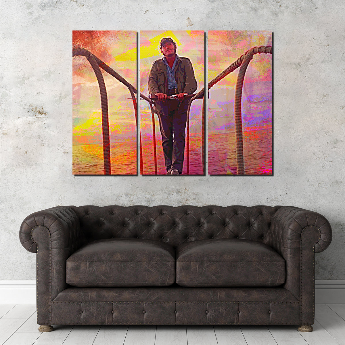 Jaws Quint Sunset Wall Art
