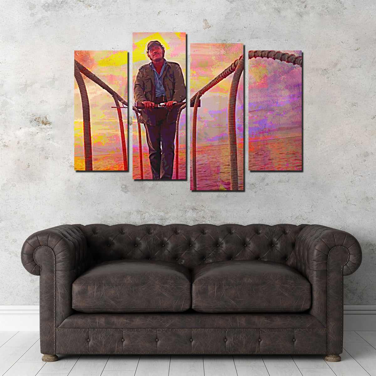 Jaws Quint Sunset Wall Art