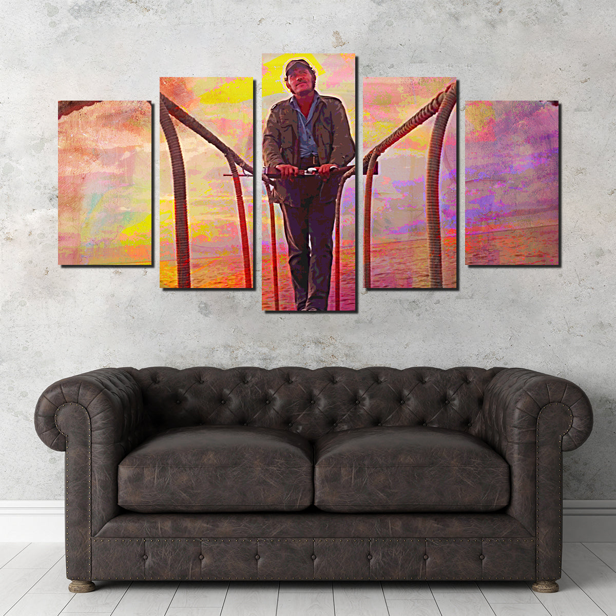 Jaws Quint Sunset Wall Art