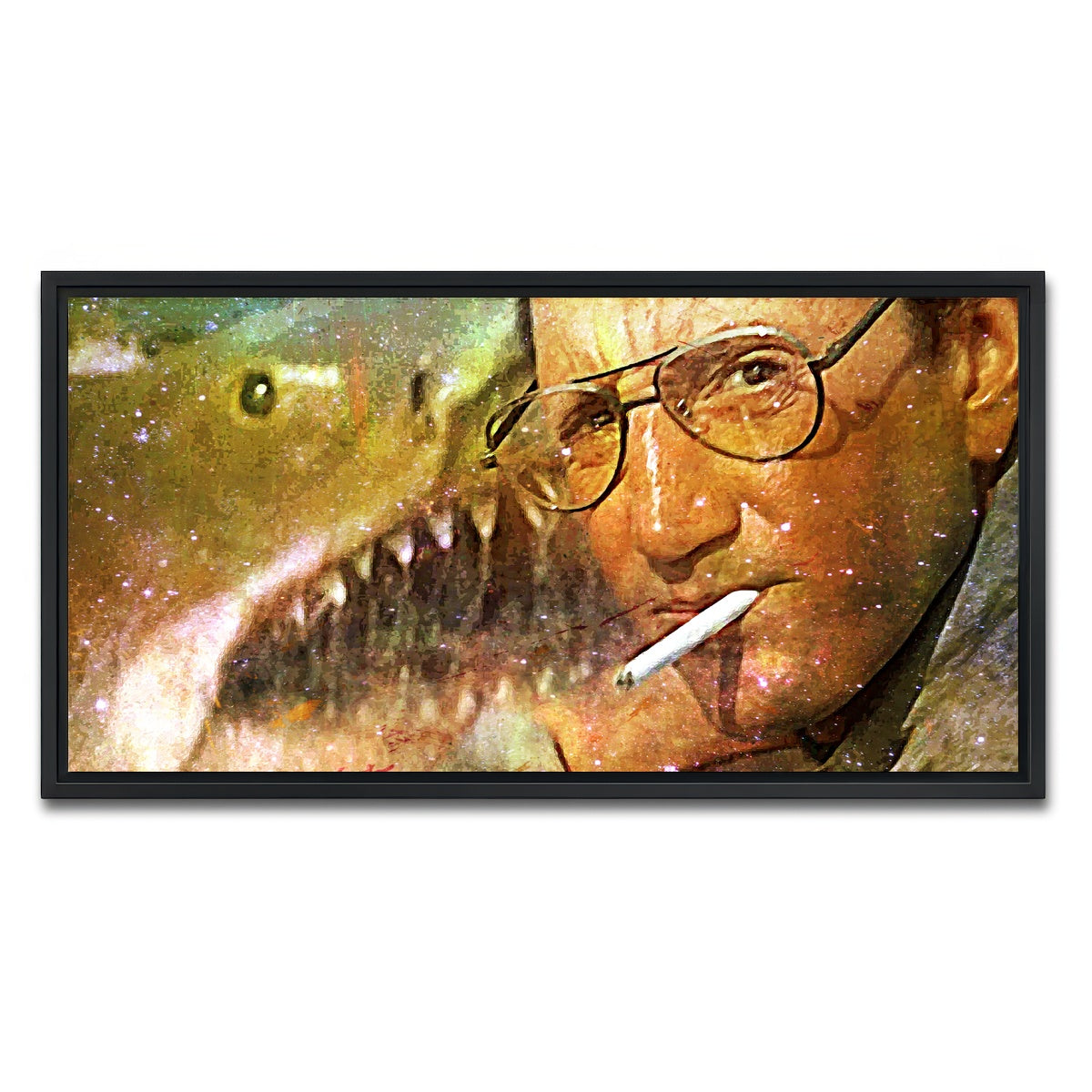 AUTO-MOCKUP WHITE | Jaws Peekaboo | 1 Piece | Black Framed Canvas | group=2x1