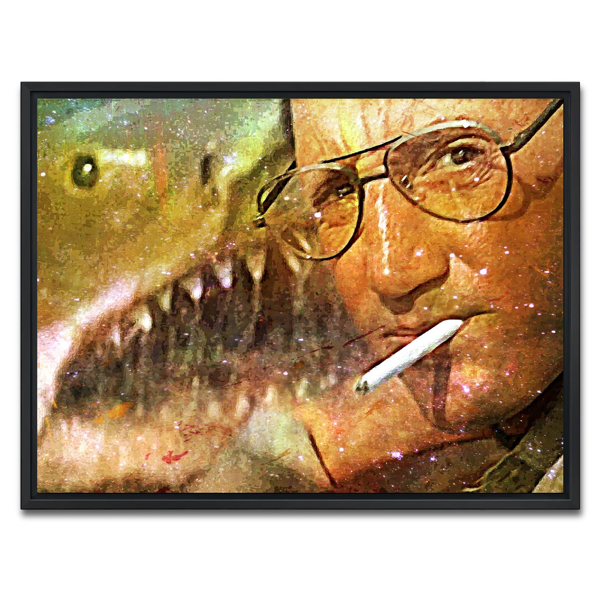 AUTO-MOCKUP WHITE | Jaws Peekaboo | 1 Piece | Black Framed Canvas | group=4x3