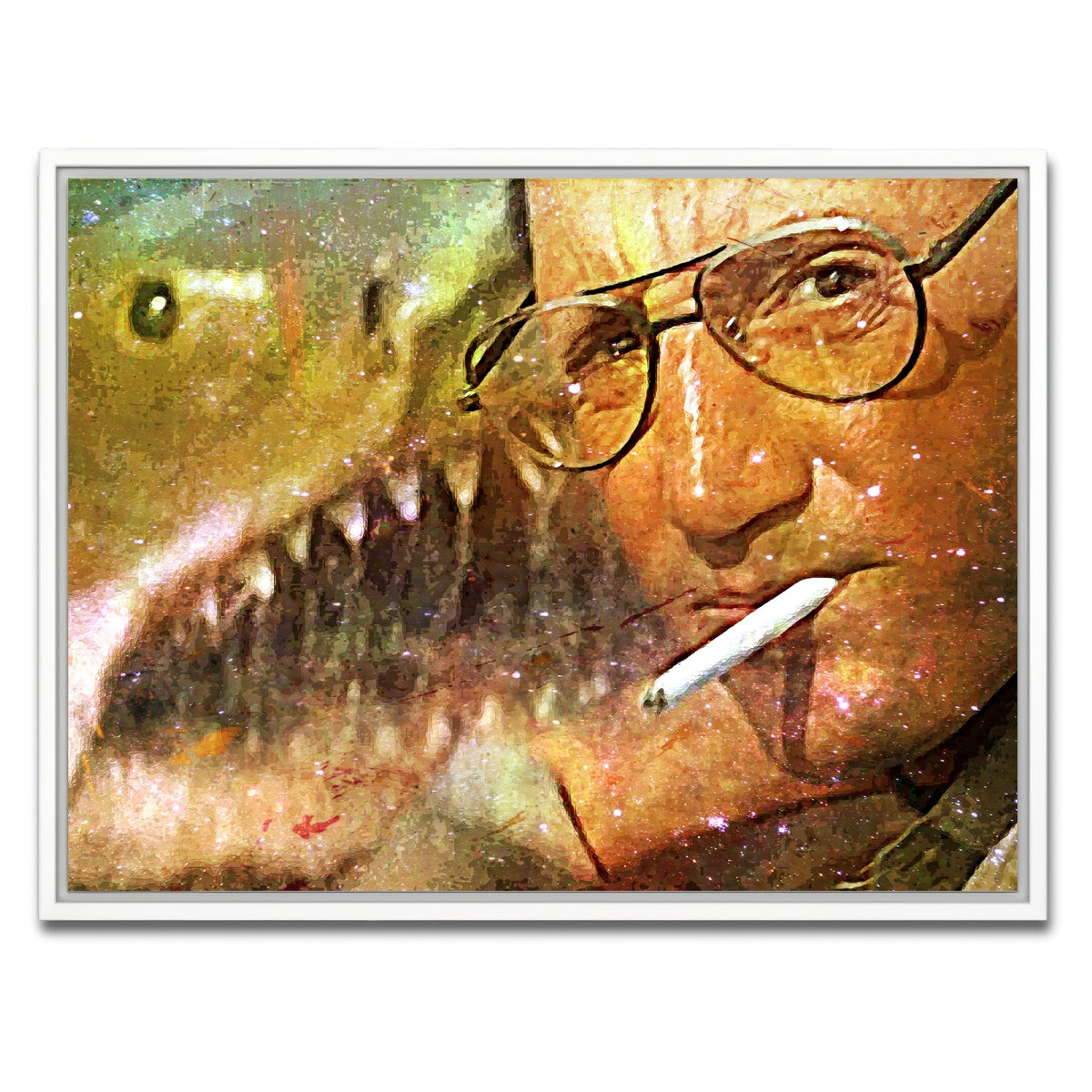 AUTO-MOCKUP WHITE | Jaws Peekaboo | 1 Piece | White Framed Canvas | group=4x3