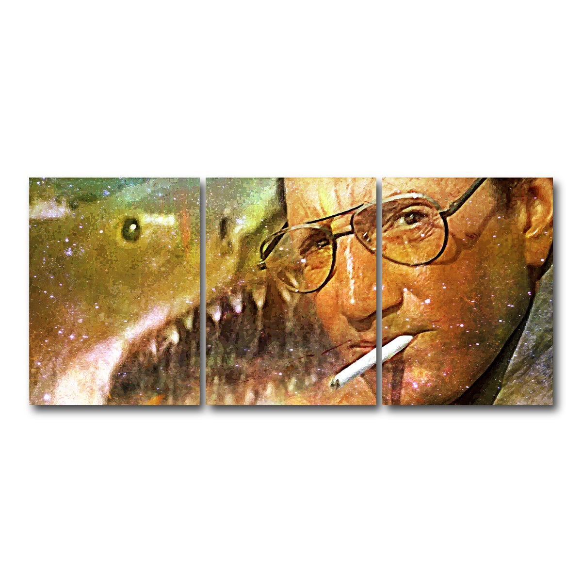 AUTO-MOCKUP WHITE | Jaws Peekaboo | 3 Piece | Gallery Wrap Canvas | group=18x24