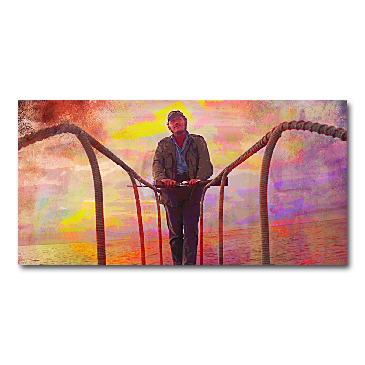 AUTO-MOCKUP WHITE | Jaws Quint Sunset | 1 Piece | Gallery Wrap Canvas | group=2x1