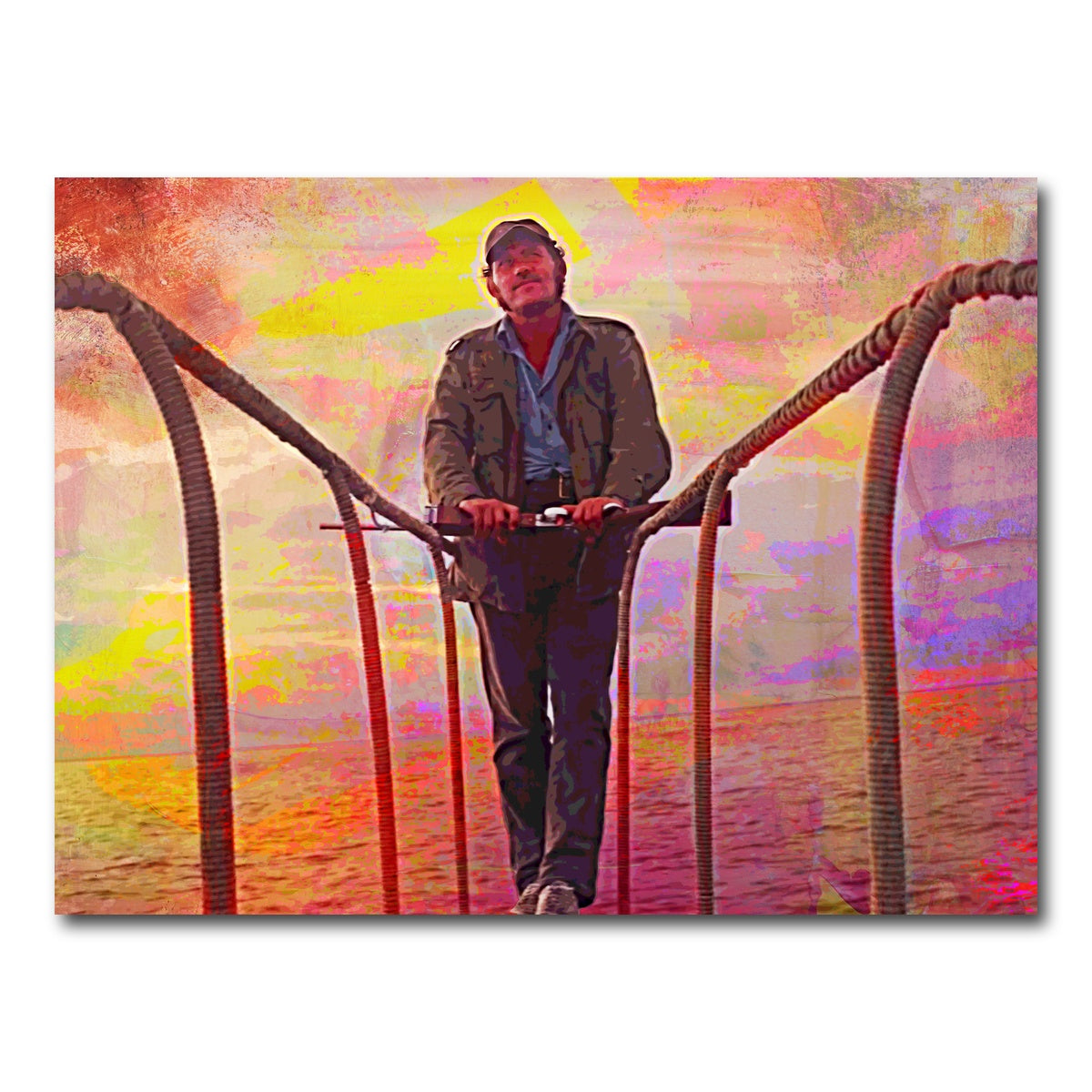 AUTO-MOCKUP WHITE | Jaws Quint Sunset | 1 Piece | Gallery Wrap Canvas | group=4x3