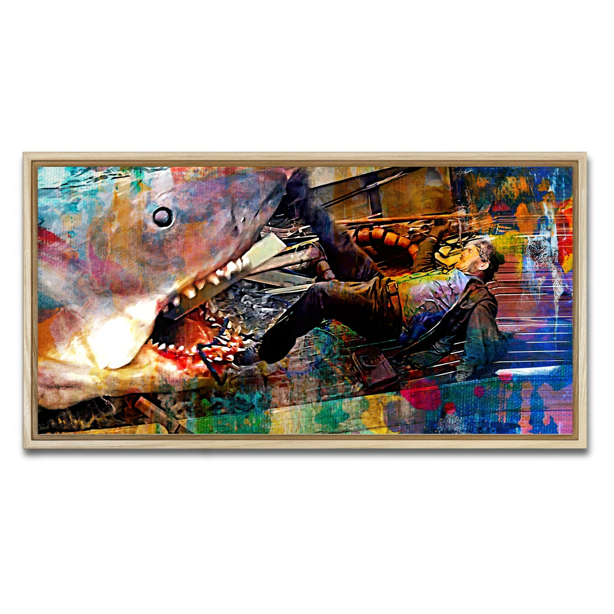 AUTO-MOCKUP WHITE | Jaws Quint | 1 Piece | Natural Framed Canvas | group=2x1