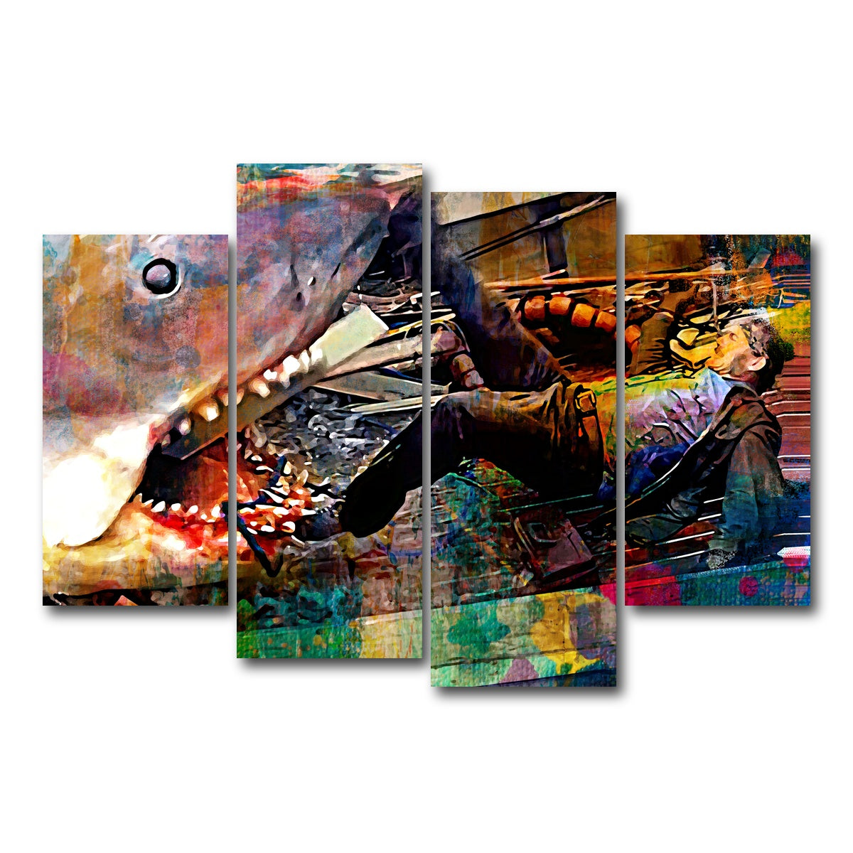 AUTO-MOCKUP WHITE | Jaws Quint | 4 Piece | Gallery Wrap Canvas | group=4_short