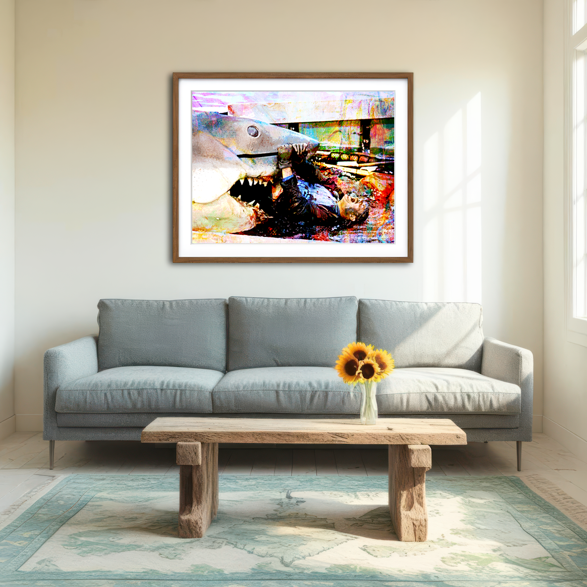 AUTO-MOCKUP ROOM | Jaws Quint's Death Wall Art