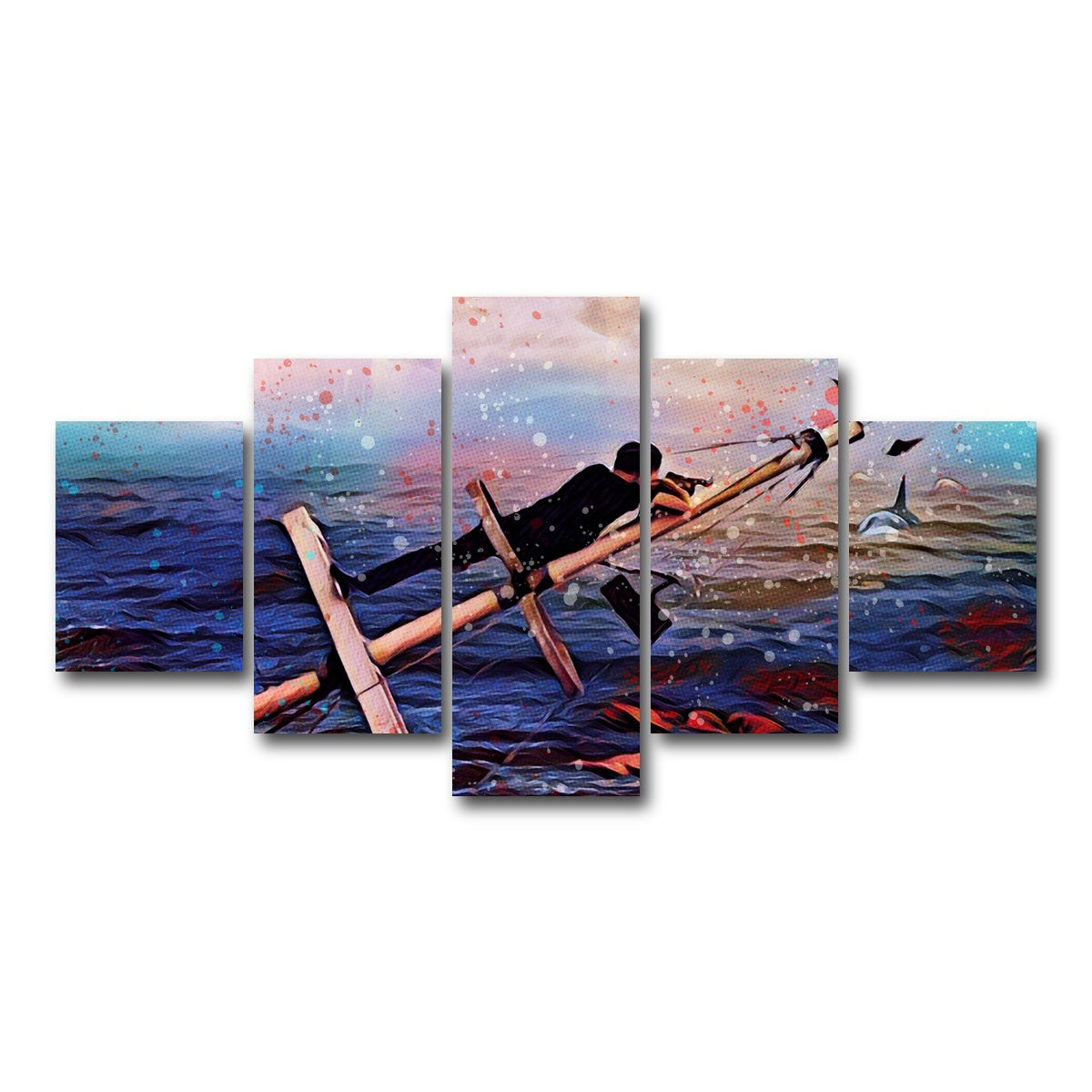 AUTO-MOCKUP WHITE | Jaws | 5 Piece | Gallery Wrap Canvas | group=5_short