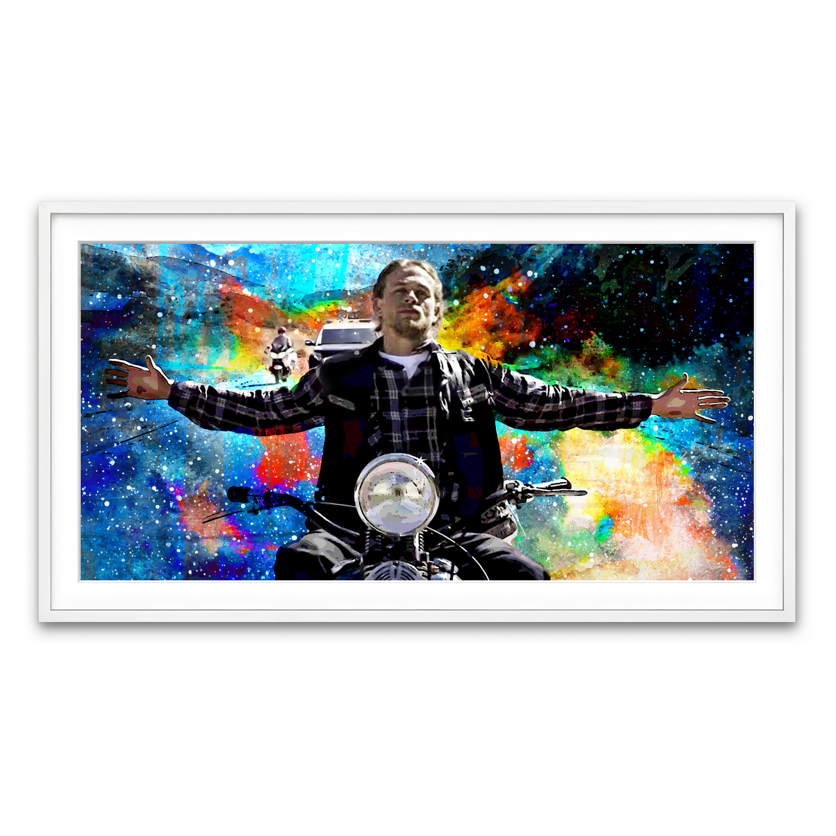 Framed Print 2x1 White