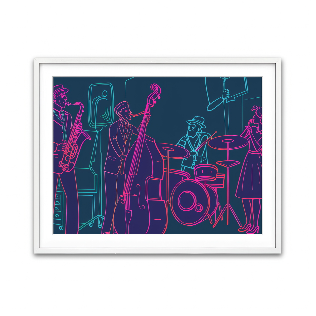 Framed Print 4x3 White