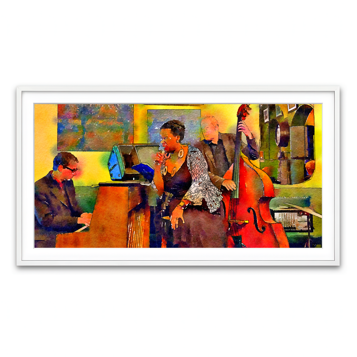 Framed Print 2x1 White