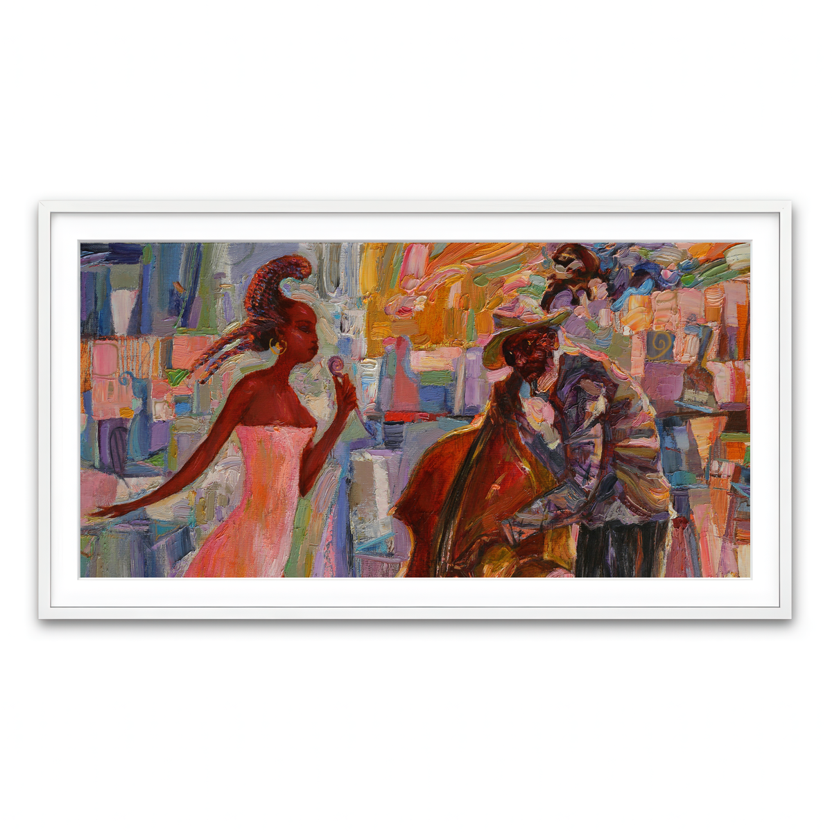 Framed Print 2x1 White