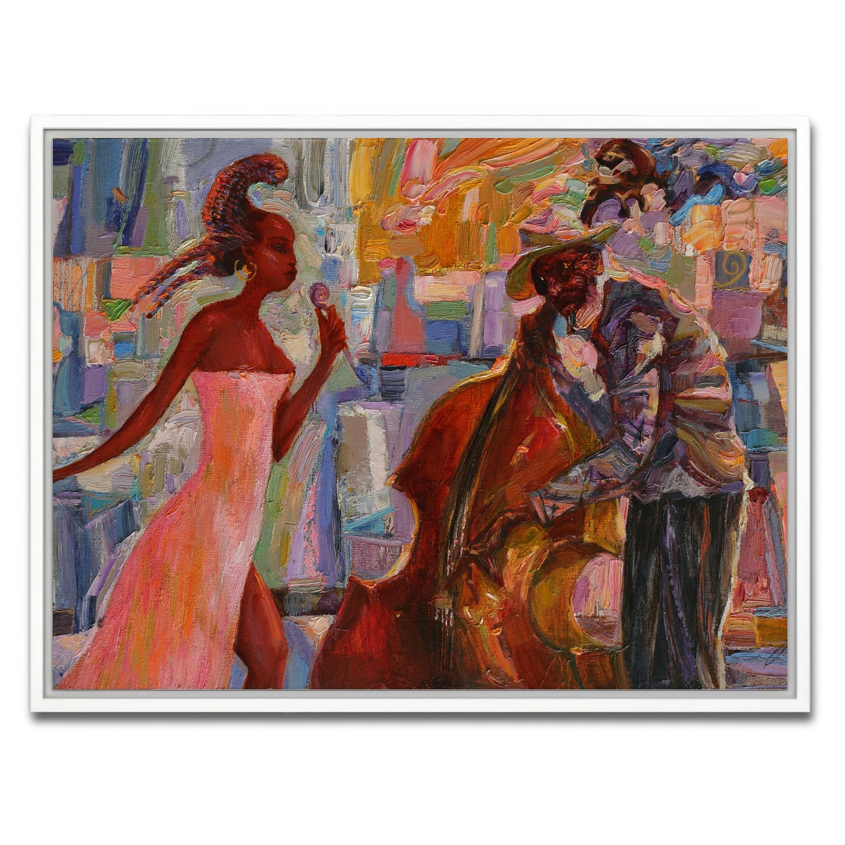 AUTO-MOCKUP WHITE | Jazz Music | 1 Piece | White Framed Canvas | group=4x3