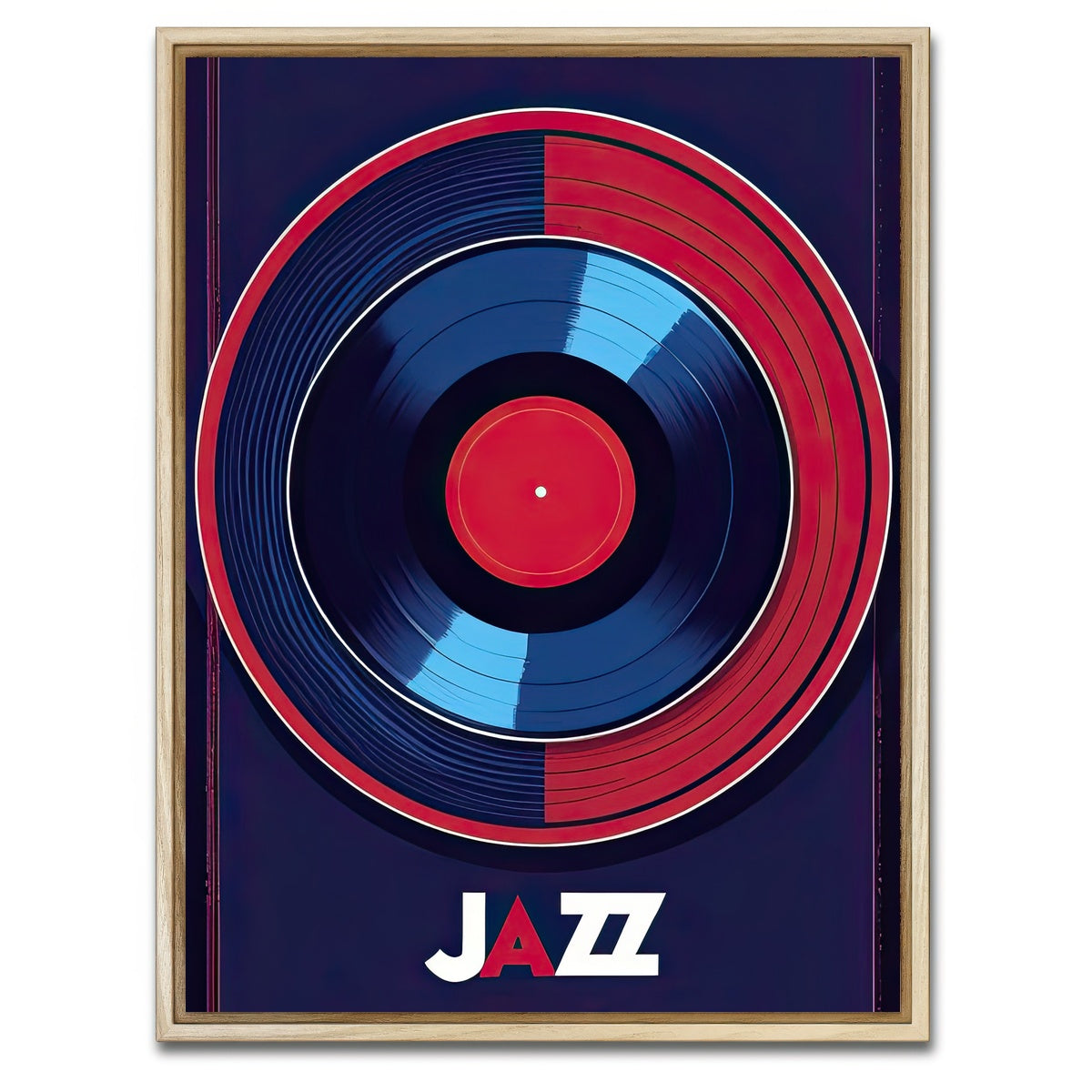 AUTO-MOCKUP WHITE | Jazz Record | 1 Piece | Natural Framed Canvas | group=3x4