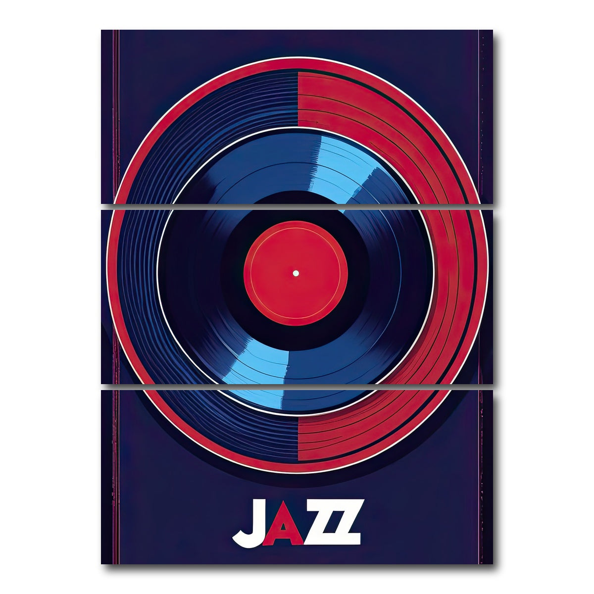 AUTO-MOCKUP WHITE | Jazz Record | 3 Piece | Gallery Wrap Canvas | group=8x18_stacked